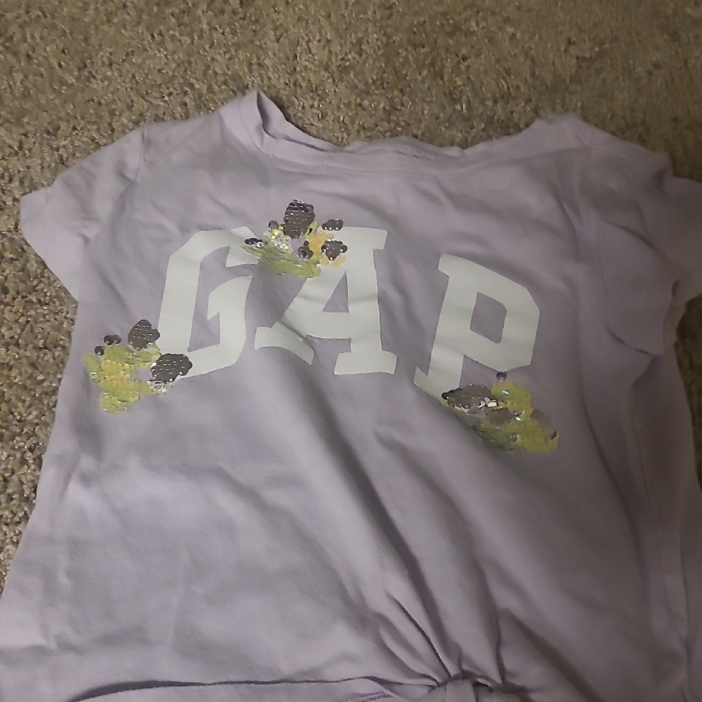 GAP Kids Lavender T-Shirt with Graphic Design